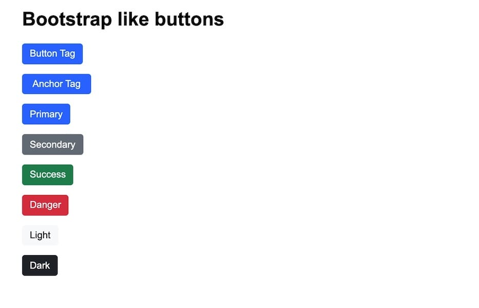 Bootstrap like buttons